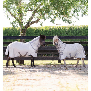 Capa anti-moscas Horseware Amigo Bug Rug Petite 0g Prata / cinza titânio / prata