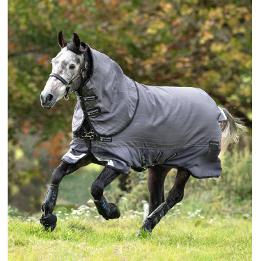 Capa Horseware Amigo Bravo 12 Reflectech Plus 100g Cinza / refletivo Cinzento