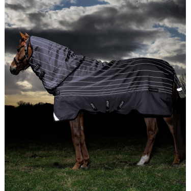 Capa Horseware Amigo Bravo 12 Reflectech Plus 100g Cinza / refletivo Cinzento