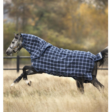 Cobertura Horseware Rhino Plus Vari-Layer 450g Marinho xadrez / índigo Azul-marinho