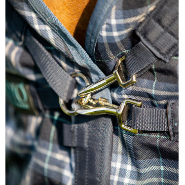 Cobertura Horseware Rhino Plus Vari-Layer 450g Marinho xadrez / índigo Azul-marinho