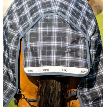 Cobertura Horseware Rhino Plus Vari-Layer 450g Marinho xadrez / índigo Azul-marinho