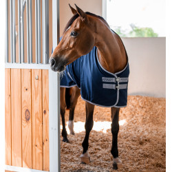Camisa de box Horseware Amigo Delphinium 0g Marinho / cinza titânio / prata Azul-marinho