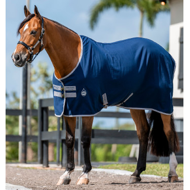 Camisa de box Horseware Amigo Delphinium 0g Marinho / cinza titânio / prata Azul-marinho