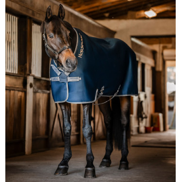 Camisa secante Horseware Rambo Airmax Cooler Disc Marinho / tempestade / cinza prateado Azul-marinho