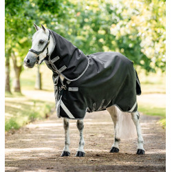 Cobertura Horseware Rambo Supreme Turnout Vari-layer 1680D 450g Preto / tempestade / cinza prateado
