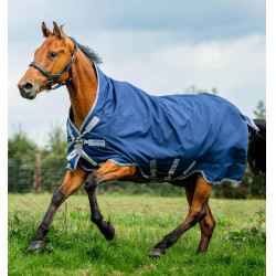Cobertura Horseware High Neck Amigo® Bravo 12 Original 250g 1200D Marinho / cinza titânio / prata Azul-marinho Cobertura Horseware High Neck Amigo® Bravo 12 Original 250g 1200D Marinho / cinza titânio / prata Azul-marinho