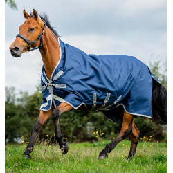 Cobertura Horseware High Neck Amigo® Bravo 12 Original 250g 1200D Marinho / cinza titânio / prata Azul-marinho Cobertura Horseware High Neck Amigo® Bravo 12 Original 250g 1200D Marinho / cinza titânio / prata Azul-marinho