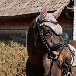 Capuz anti-moscas Kentucky pied-de-poule para cavalo
