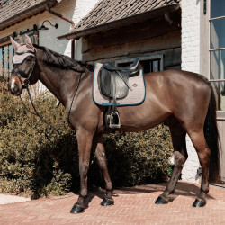 Capuz anti-moscas Kentucky pied-de-poule para cavalo