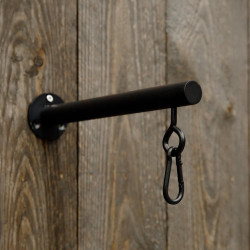 Suporte para cabeçada Grooming Deluxe 4 ganchos fixação na parede Preto