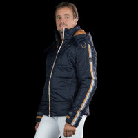 Blusão impermeável masculino Iso Flags & Cup Azul-marinho