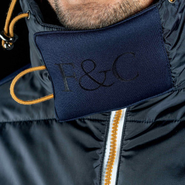 Blusão impermeável masculino Iso Flags & Cup Azul-marinho Blusão impermeável masculino Iso Flags & Cup Azul-marinho