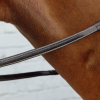 Gummizügel 1/2" mit 7 Stoppern und geflochtener Verarbeitung D Collection Dy'on Preto