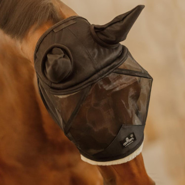 Máscaras anti-moscas Kentucky Skin Friendly com orelhas Preto Máscaras anti-moscas Kentucky Skin Friendly com orelhas Preto