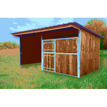 Extensão abrigo de pasto inclinação simples La Gée Extensão abrigo de pasto inclinação simples La Gée