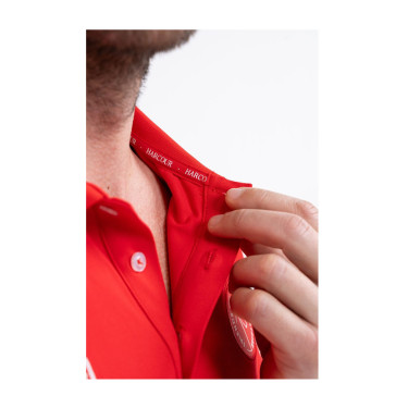 Polo Harcour Dranse homem Swiss Equestrian Friends Vermelho