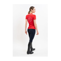 Polo Harcour Douve feminino Swiss Equestrian Friends Vermelho