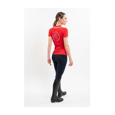 Polo Harcour Douve feminino Swiss Equestrian Friends Vermelho