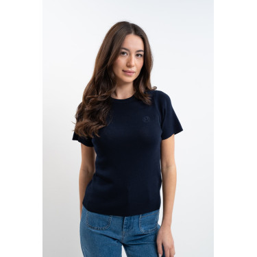 Camiseta Harcour Tzimi feminina Marinho Azul-marinho Camiseta Harcour Tzimi feminina Marinho Azul-marinho