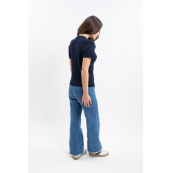 Camiseta Harcour Tzimi feminina Marinho Azul-marinho Camiseta Harcour Tzimi feminina Marinho Azul-marinho