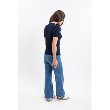 Camiseta Harcour Tzimi feminina Marinho Azul-marinho Camiseta Harcour Tzimi feminina Marinho Azul-marinho