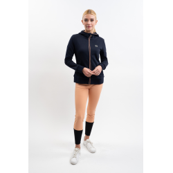 Suéter de equitação feminino Harcour com capuz
