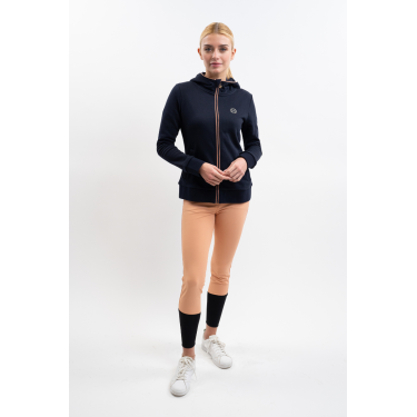 Suéter de equitação feminino Harcour com capuz