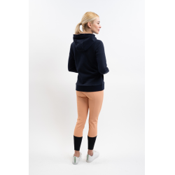Suéter de equitação feminino Harcour com capuz