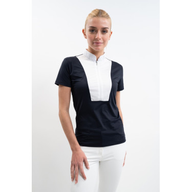 Polo de competição Harcour Paris feminino Marinho Azul-marinho