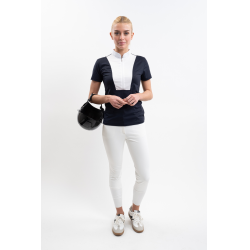 Polo de competição Harcour Paris feminino Marinho Azul-marinho