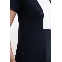 Polo de competição Harcour Paris feminino Marinho Azul-marinho