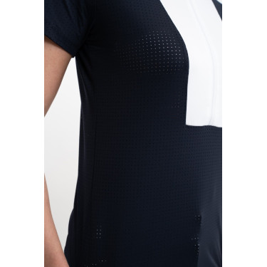 Polo de competição Harcour Paris feminino Marinho Azul-marinho