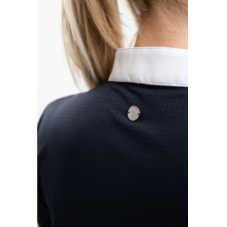 Polo de competição Harcour Paris feminino Marinho Azul-marinho