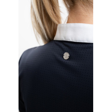 Polo de competição Harcour Paris feminino Marinho Azul-marinho