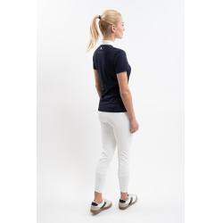 Polo de competição Harcour Paris feminino Marinho Azul-marinho
