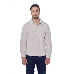 Camisa de Veludo Harcour Shavi homem Marfim Bege