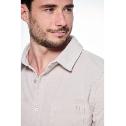 Camisa de Veludo Harcour Shavi homem Marfim Bege
