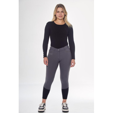 Calça polar de equitação Harcour Jaipur Cinza antracite Cinzento Calça polar de equitação Harcour Jaipur Cinza antracite Cinzento
