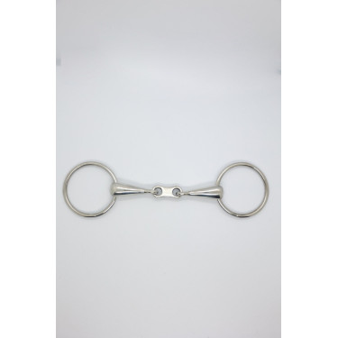 Muserola simple de doble articulación con enlace plano de 19 mm Harcour Inox Cinzento