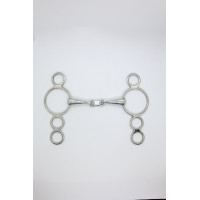 Mors Pessoa 3 anéis duplo quebrado elo plano 18 mm Harcour Inox Cinzento