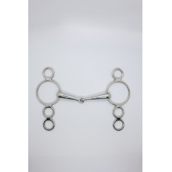 Mors Pessoa 3 anéis 18 mm Harcour Inox Cinzento