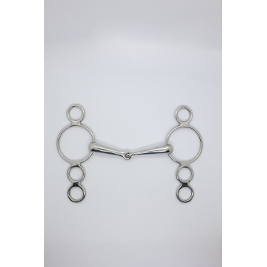 Mors Pessoa 3 anéis 18 mm Harcour Inox Cinzento