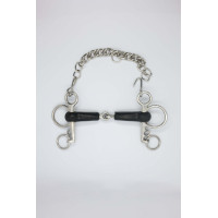 Mors Pelham borracha Harcour Inox Cinzento