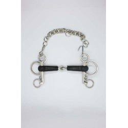 Mors Pelham borracha Harcour Inox Cinzento Mors Pelham borracha Harcour Inox Cinzento