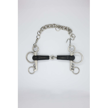 Mors Pelham borracha Harcour Inox Cinzento Mors Pelham borracha Harcour Inox Cinzento