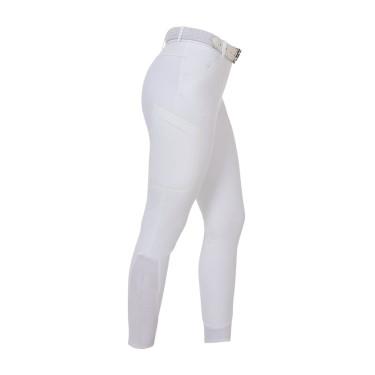 Calças mulher slim fit Equestro Ridertechnology costuras termo-seladas