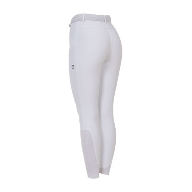 Calças mulher slim fit Equestro Ridertechnology costuras termo-seladas