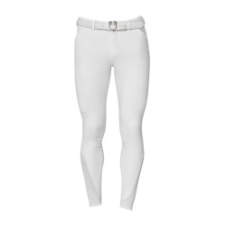 Calça slim fit masculino Equestro Ridertechnology full grip Branco
