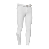 Calça slim fit masculino Equestro Ridertechnology full grip Branco